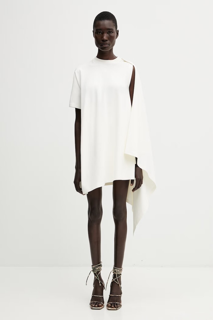 Coperni oversize šaty s viskózou Zero Waste Draped