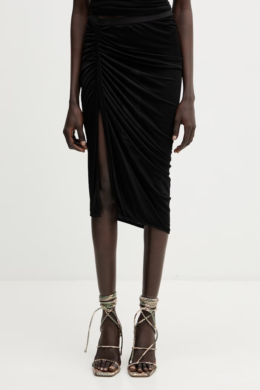 Rick Owens Lilies asymetrická sukňa z viskózy