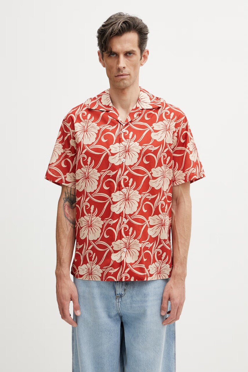 Drôle de Monsieur košeľa pánska bavlnená Hibiscus Monoramme