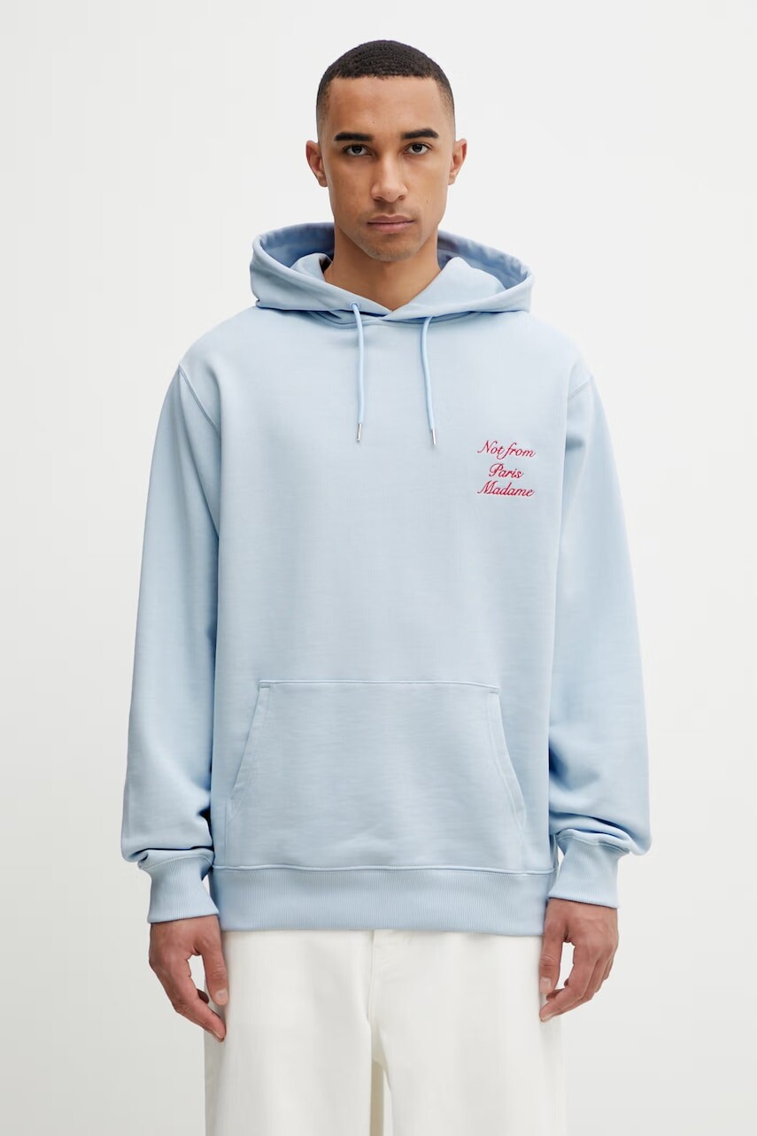 Drôle de Monsieur mikina s kapucňou pánska bavlnená Le Hoodie Slogan Calligraphy