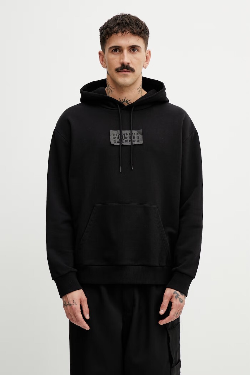 MM6 Maison Margiela mikina s kapucňou pánska bavlnená