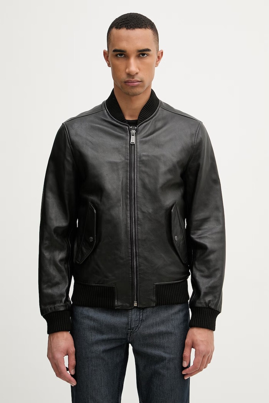 Trussardi bunda bomber pánska kožená