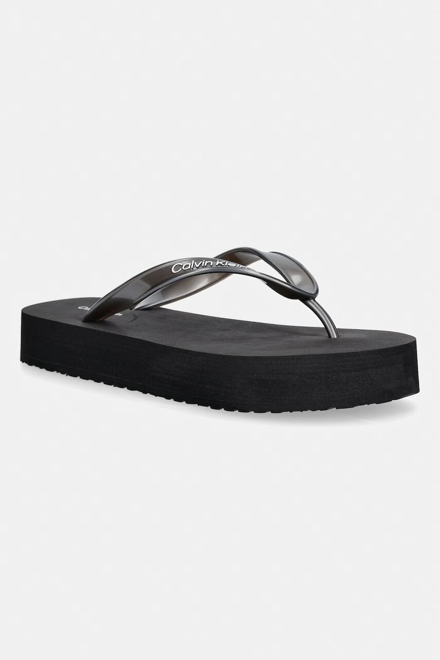 Calvin Klein šľapky dámske FLATFORM FLIP FLOP MET TPU