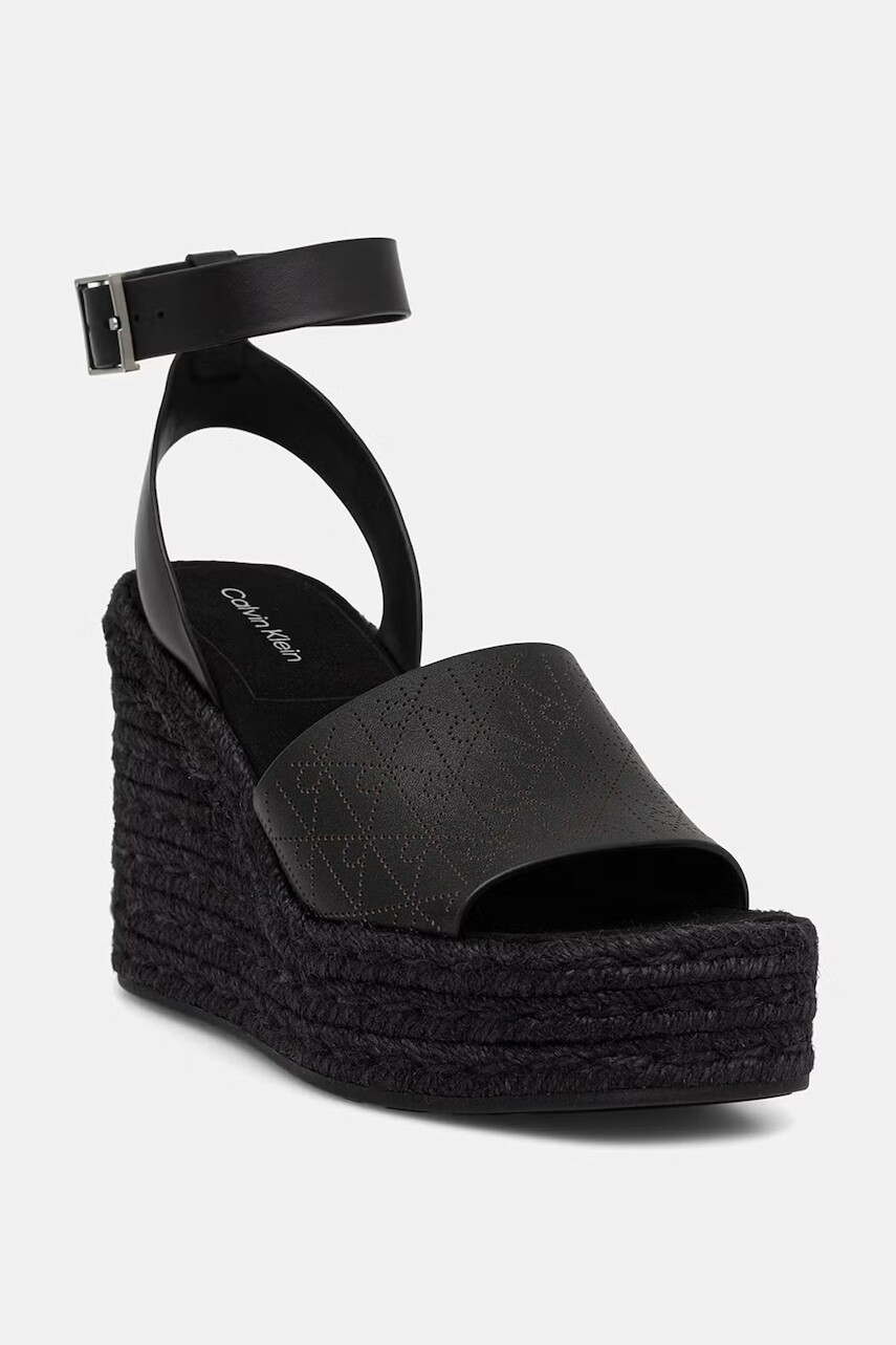 Calvin Klein sandále WEDGE ESPAD 70 AOP LTH