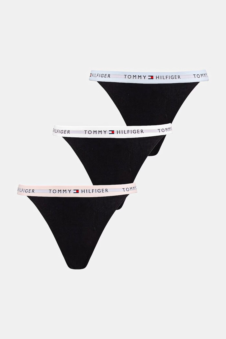 Tommy Hilfiger tangá dámske bavlnené s elastanom 3-pak