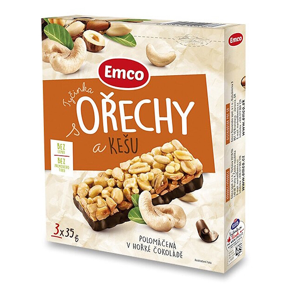 EMCO Tyčinka orechy kešu 3 x 35 g