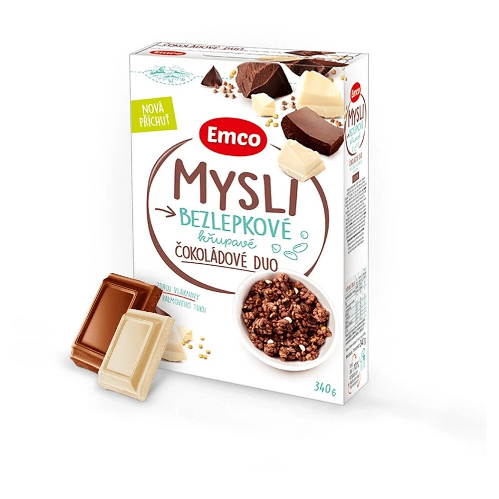 EMCO Müsli bezlepkové čokoládové duo 340 g