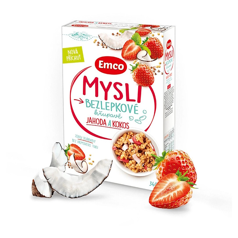 EMCO Müsli bezlepkové jahoda a kokos 340 g