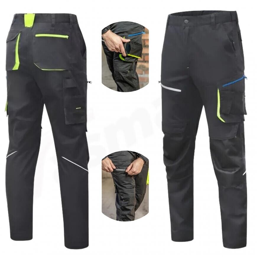 Čierne elastické pracovné nohavice Reetz 2XL