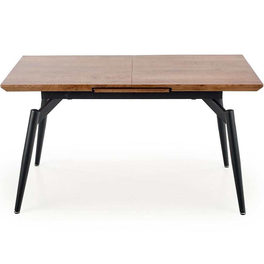 Rozkladací stôl Cambell 140/180x80cm Mdf/Oceľ – Dub Naturalny/Čierna