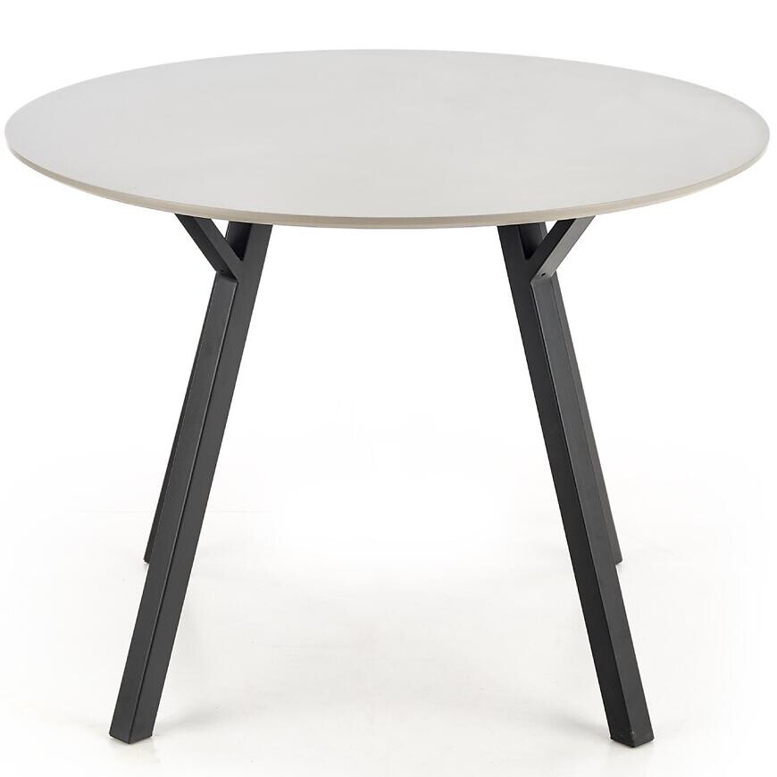Stôl Balrog Okrúhly 100 Mdf/Oceľ – Svetlý Popolavý/Čierna