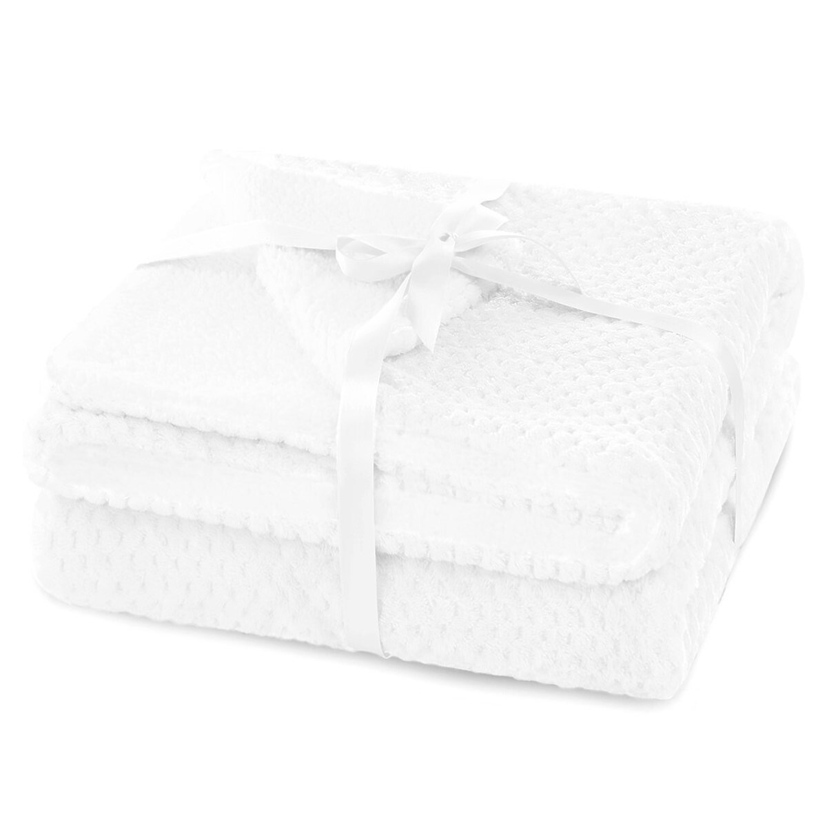 Prikrývka SHLEEPY biela s žakárovým reliéfom klasický štýl 220x240