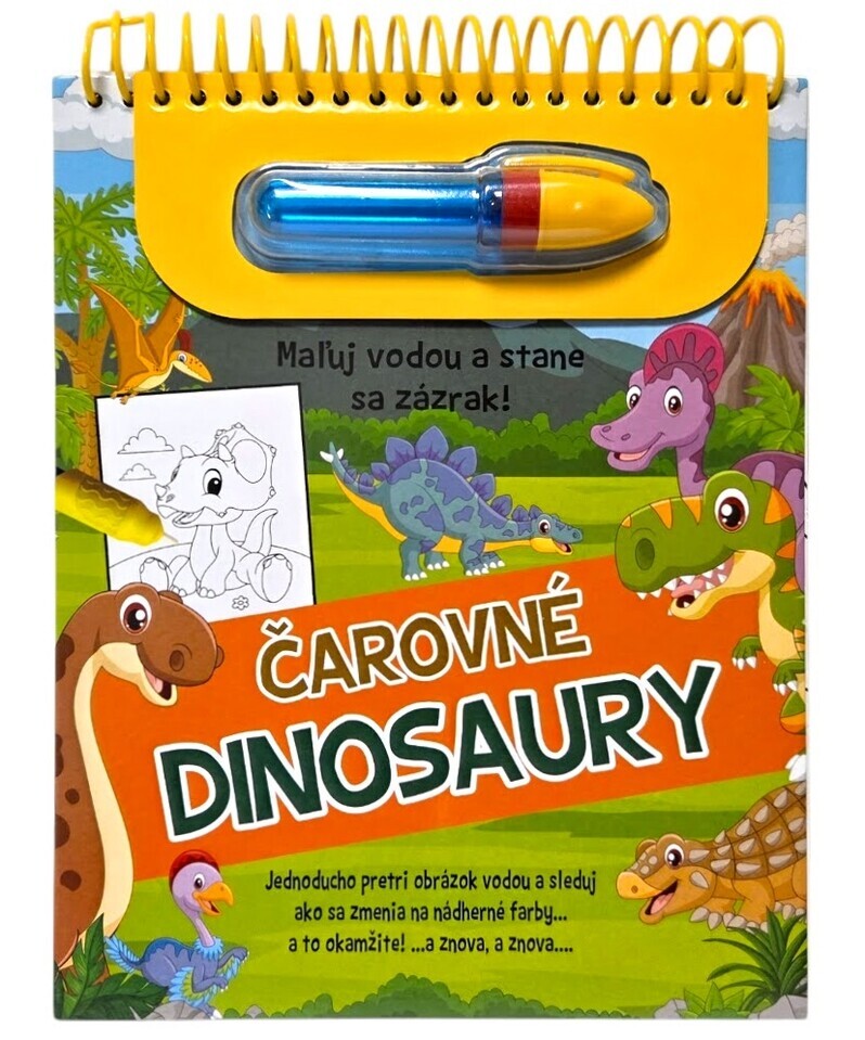 Čarovné dinosaury maľuj vodou