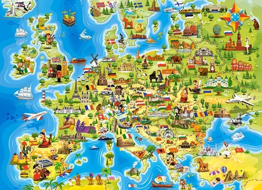 Castorland Mapa Evropy 100 dílků
