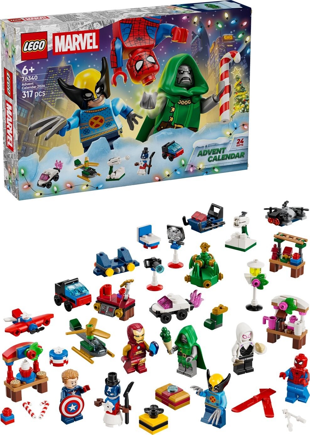 LEGO® ǀ Marvel 76340 Adventný kalendár 2026