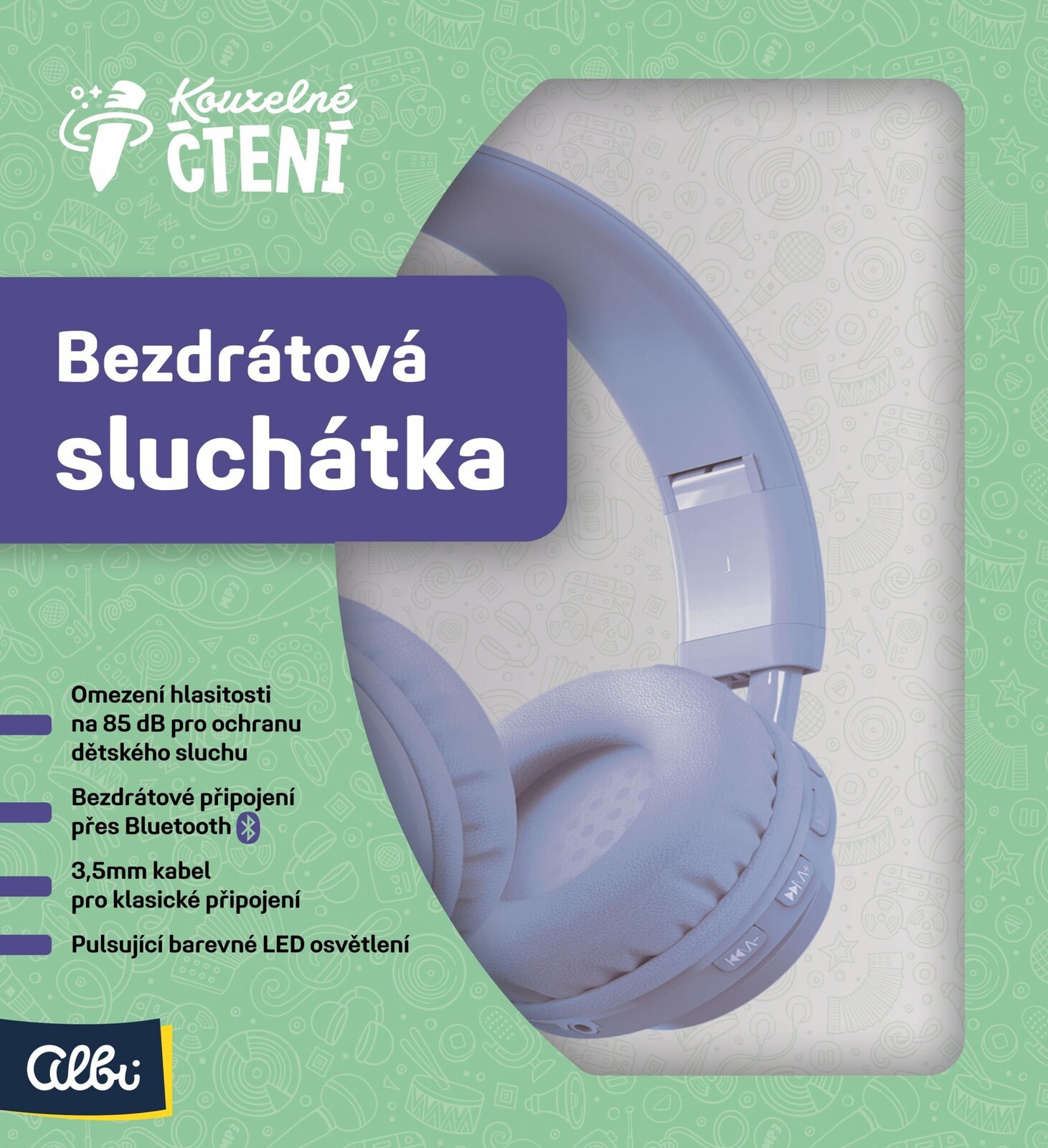 Kouzelné čtení – BT slúchadlá modré