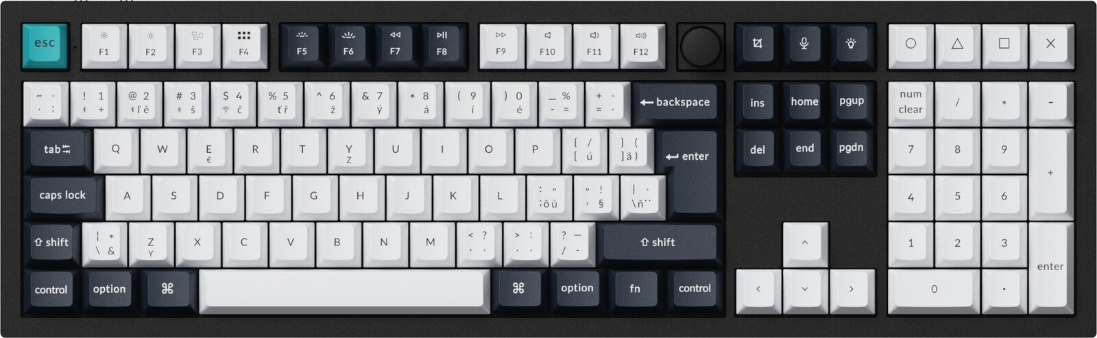 Keychron Q6 Max Swappable RGB Backlight Red Switch Knob Version – Black, CZ/SK
