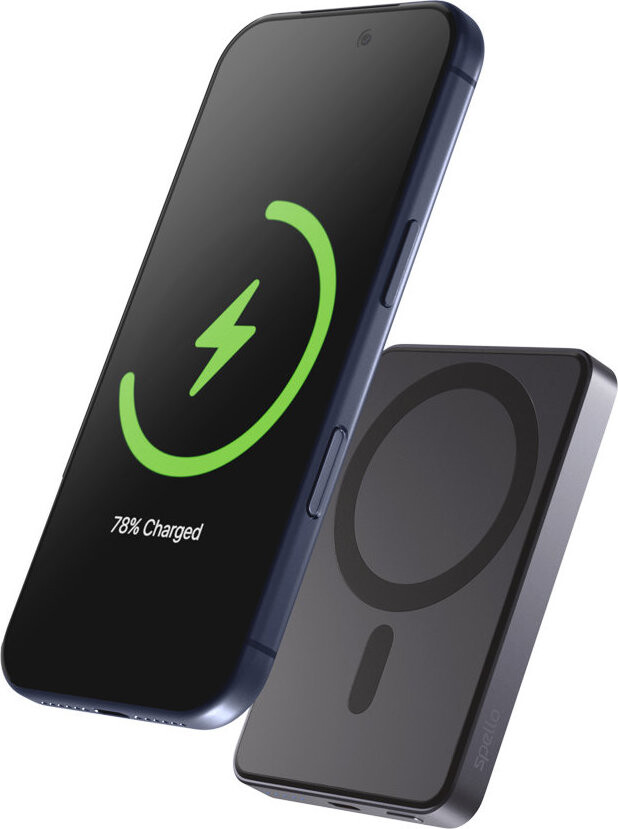 Spello ForcePack Alu 5000 mAh magnetická bezdrôtová powerbanka SM51 – vesmírne sivá