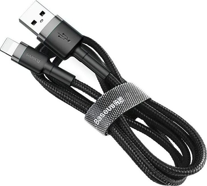 Baseus Cafule nabíjací/dátový kábel USB na Lightning 1,5 A 2 m, sivý-čierny