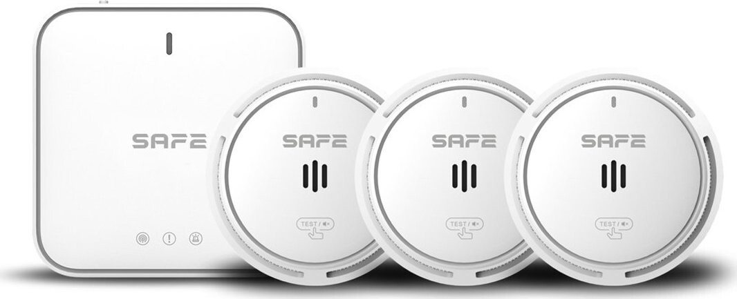SAFE SET FIRE BASIC PLUS – 1× SAFE50HUB-WRF, 3× SAFE10Y30-RF
