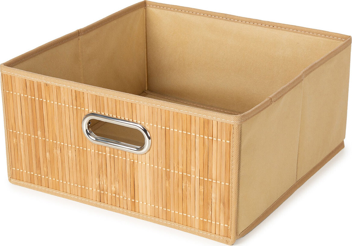 Compactor Anji Úložný košík, bambusový s látkou M