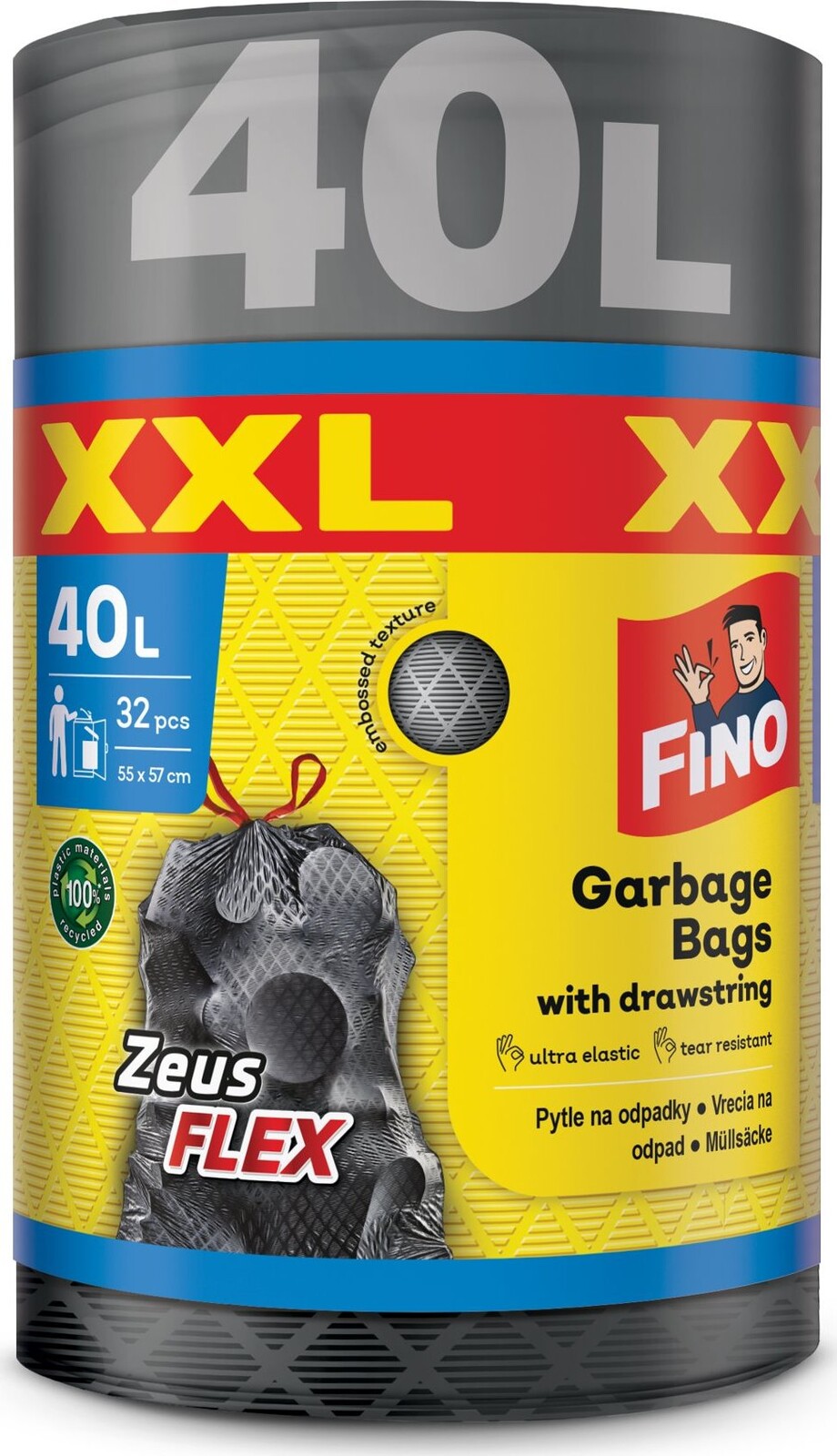 FINO Zeus FLEX zaťahovacie vrecia 32 µm, 40 l, 32 ks