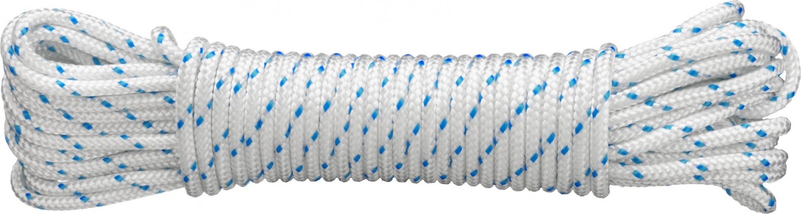 CONNEX PES Lano pletené 16-pramenné, 8 mm × 10 m, biela/modrá DY2702882