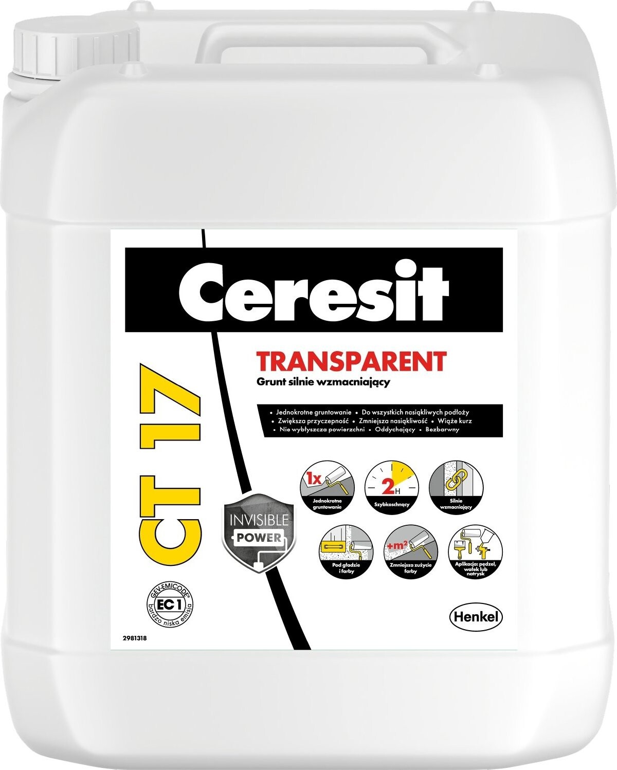 Ceresit Transparentný penetračný náter CT 17 Transparent, 5 l