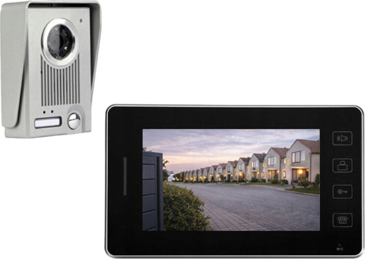 Verk 27801 Videointerkom s LCD monitorom na bránku a bránu 220 V, čierny