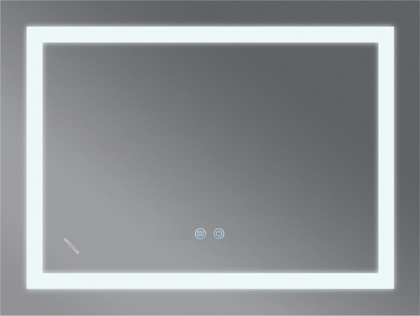 MIXXUS Zrkadlo s LED osvetlením, protizahmlievacou funkciou a reguláciou jasu, MR12-80×60-REVERSE WARM
