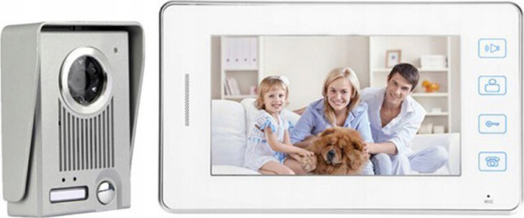 Verk 27801 Videointerkom s LCD monitorom na bránku a bránu 220 V, biely