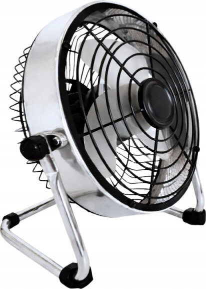 Verk 16042 Stolný ventilátor 22 cm, USB-C, 2 režimy, kovový, strieborný