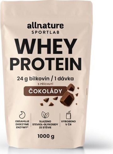 Allnature Sportlab Whey proteín s príchuťou čokolády 1000 g