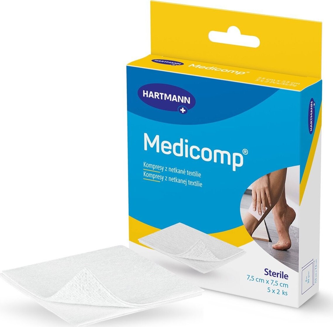 Medicomp Kompres sterilní 7,5 × 7,5 cm 10 ks