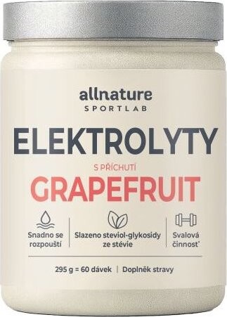Allnature Sportlab – Elektrolyty, grapefruit, 295 g