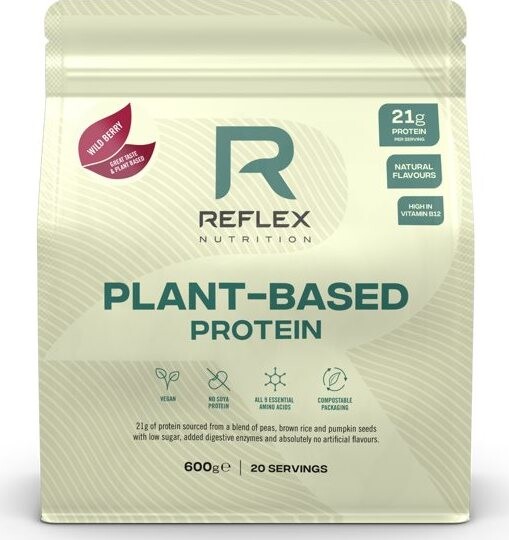 Reflex Plant Based Protein 600 g, wild berry