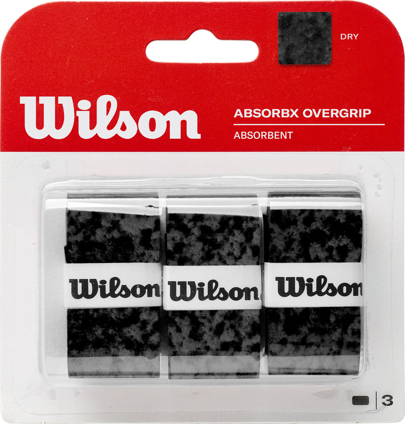Wilson Absorbx Overgrip 3 Pack Black