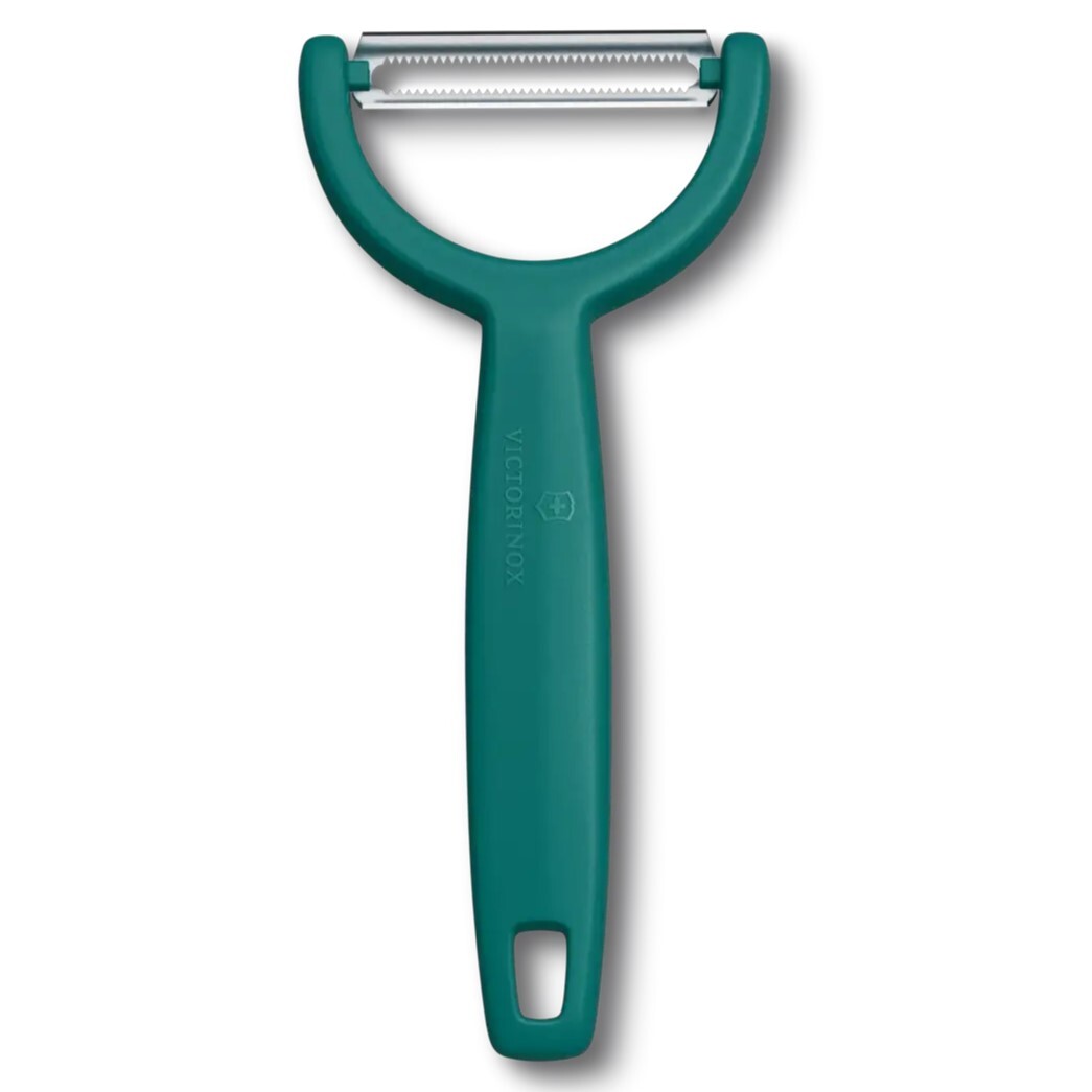 Škrabka na zeleninu YPSO 16 cm, zúbkované ostrie, zelená, plast, Victorinox
