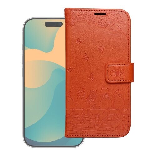 MEZZO Book case for IPHONE 17 PRO cats brown