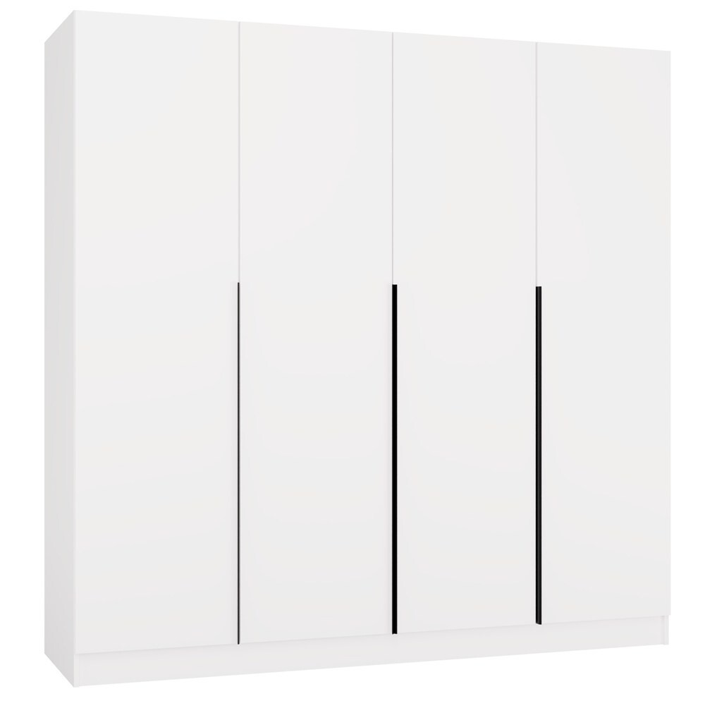 Šatní skříň Senso 4D 200 cm bílá/černá