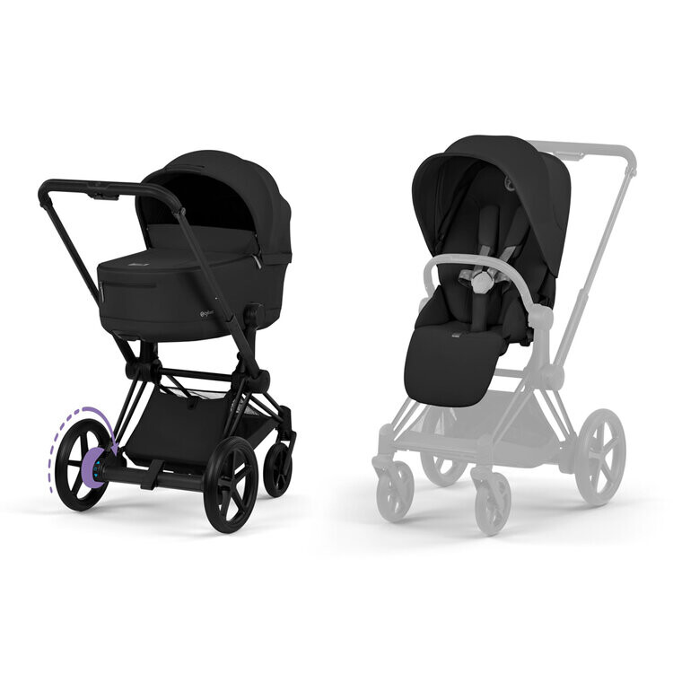 CYBEX Kombinovaný kočík e-Priam 5.0 Sepia Black (Matt Black Frame) 2026 Platinum