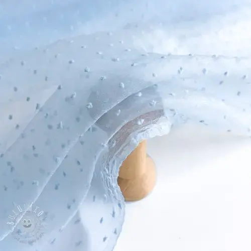Tyl na TUTU DOTS light blue