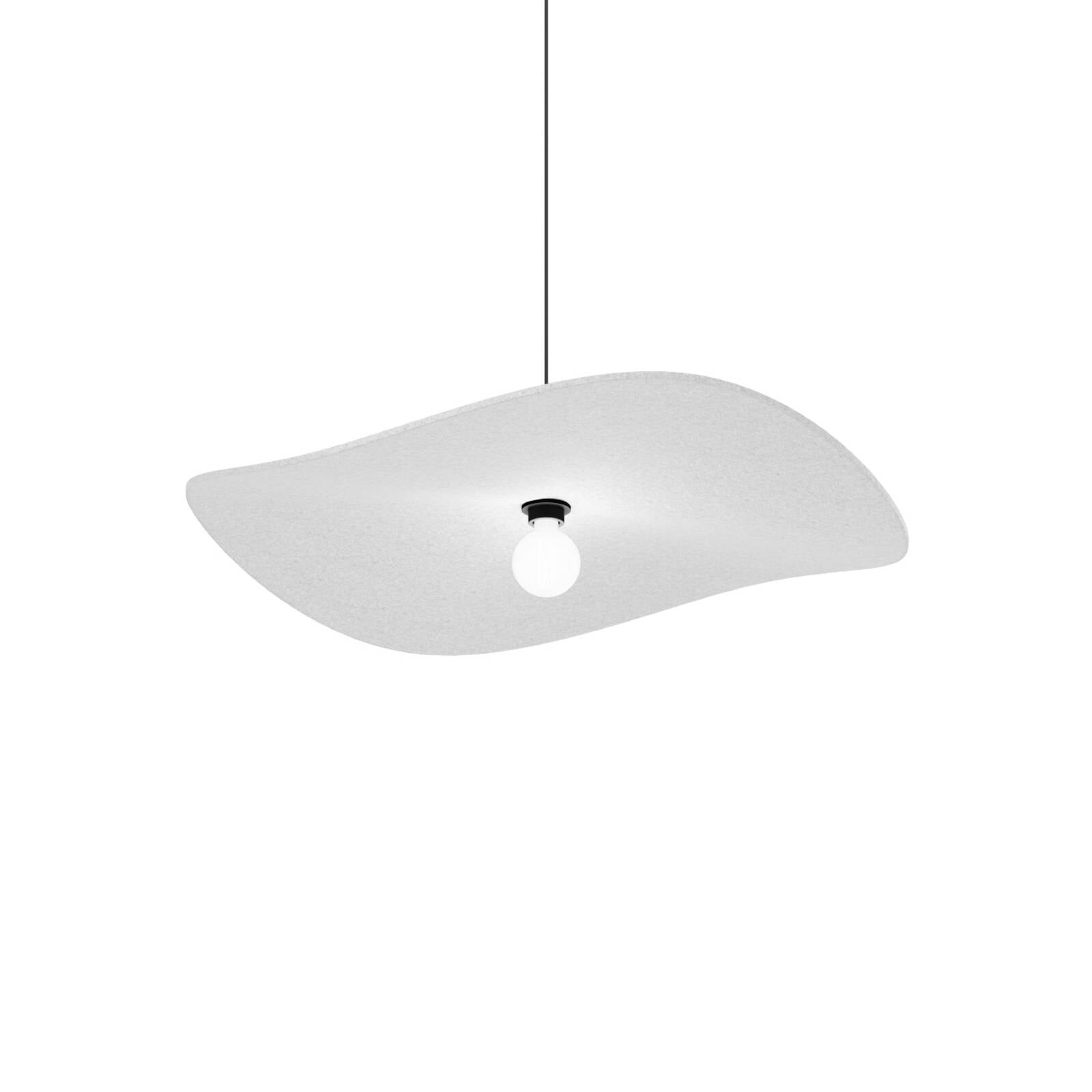 WEVER & DUCRÉ Závesné svietidlo Wave Soft 3.0 Plsť, mramorovo sivá, 100 cm