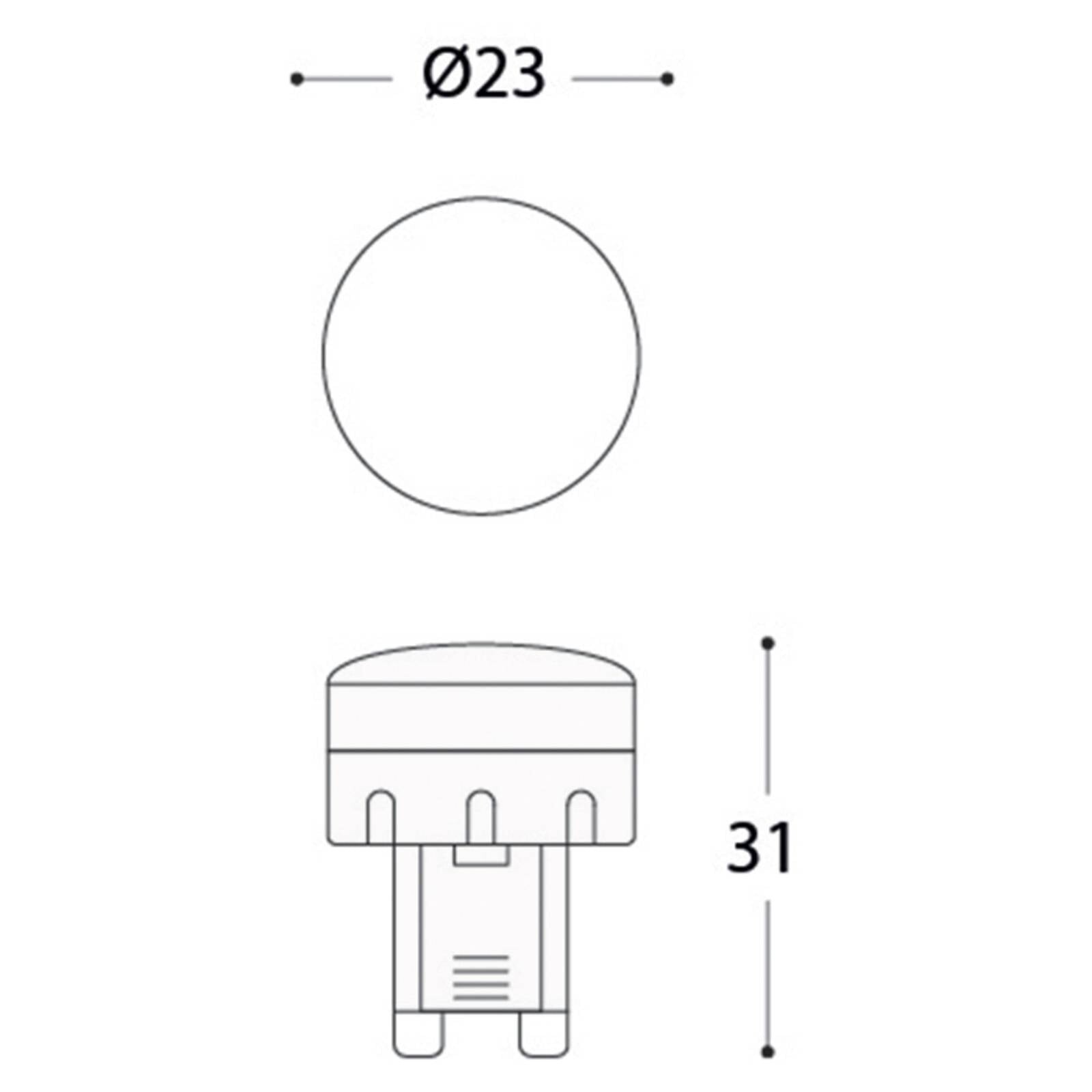 LED žiarovka G9 1,7 W 170 lm, 3 000 K