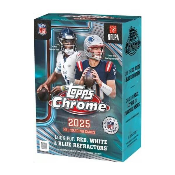 Topps 2025 Topps Chrome Football Blaster box - karty NFL