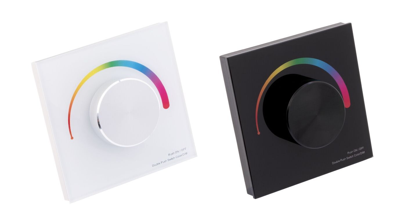T-LED DimLED nástenný ovládač dimLED pre RGB LED pásiky Vyberte farbu: Biela 069212