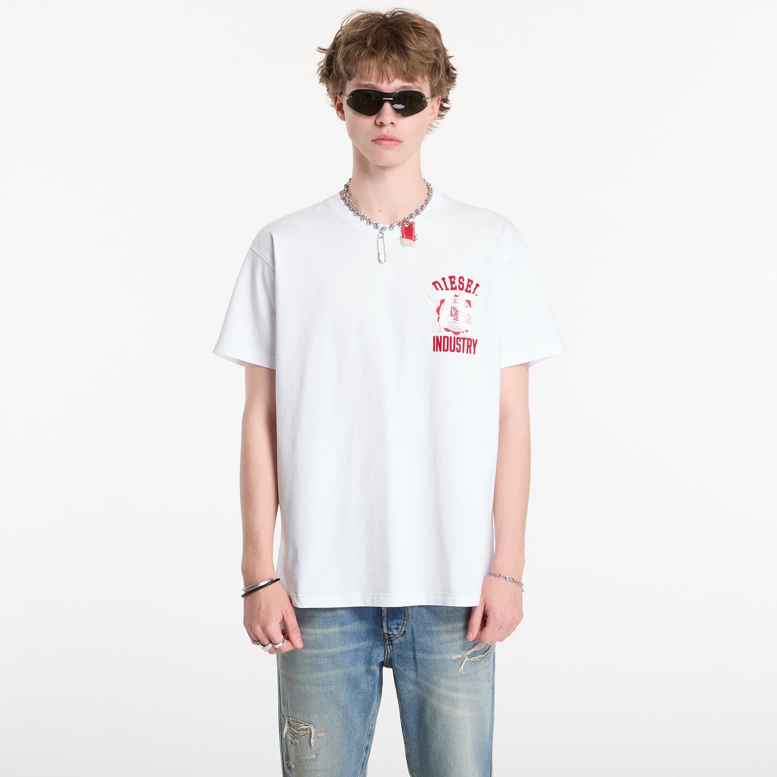 Tričko Diesel T-Norm-V14 T-Shirt White M
