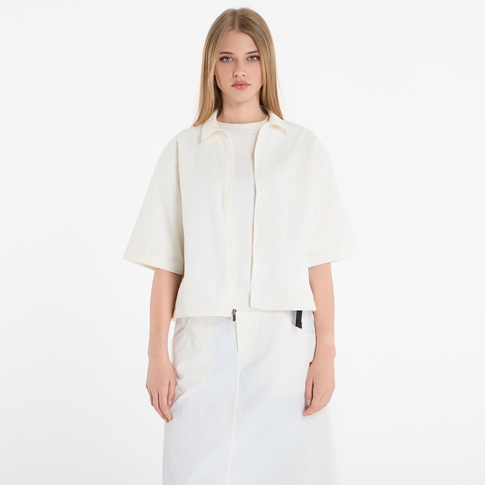 Košeľa The North Face Redbox Nylon S/S Shirt White Dune L