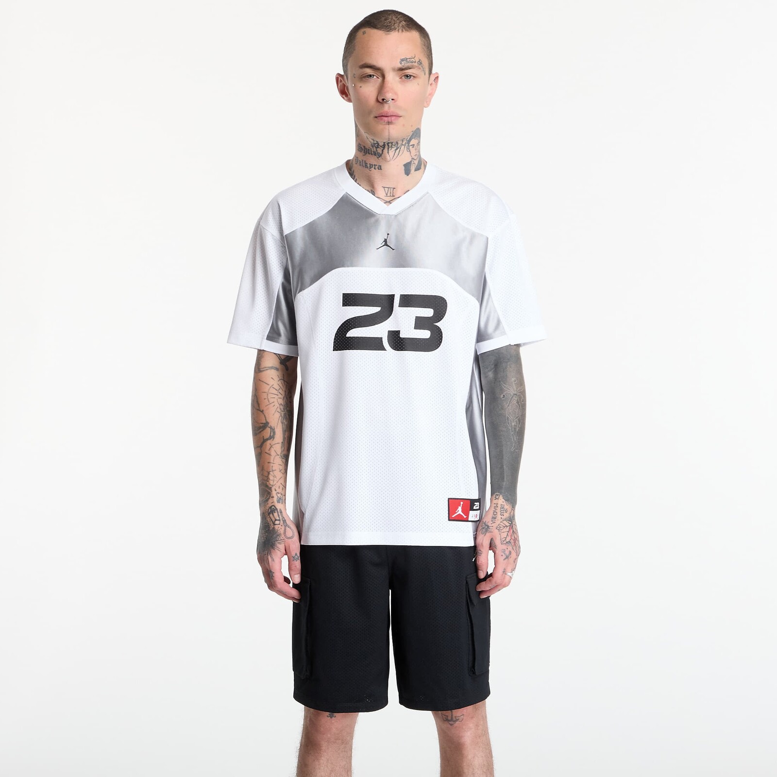 Dres Jordan Flight Men's Jersey Top White/ Lt Smoke Grey/ Black XXL