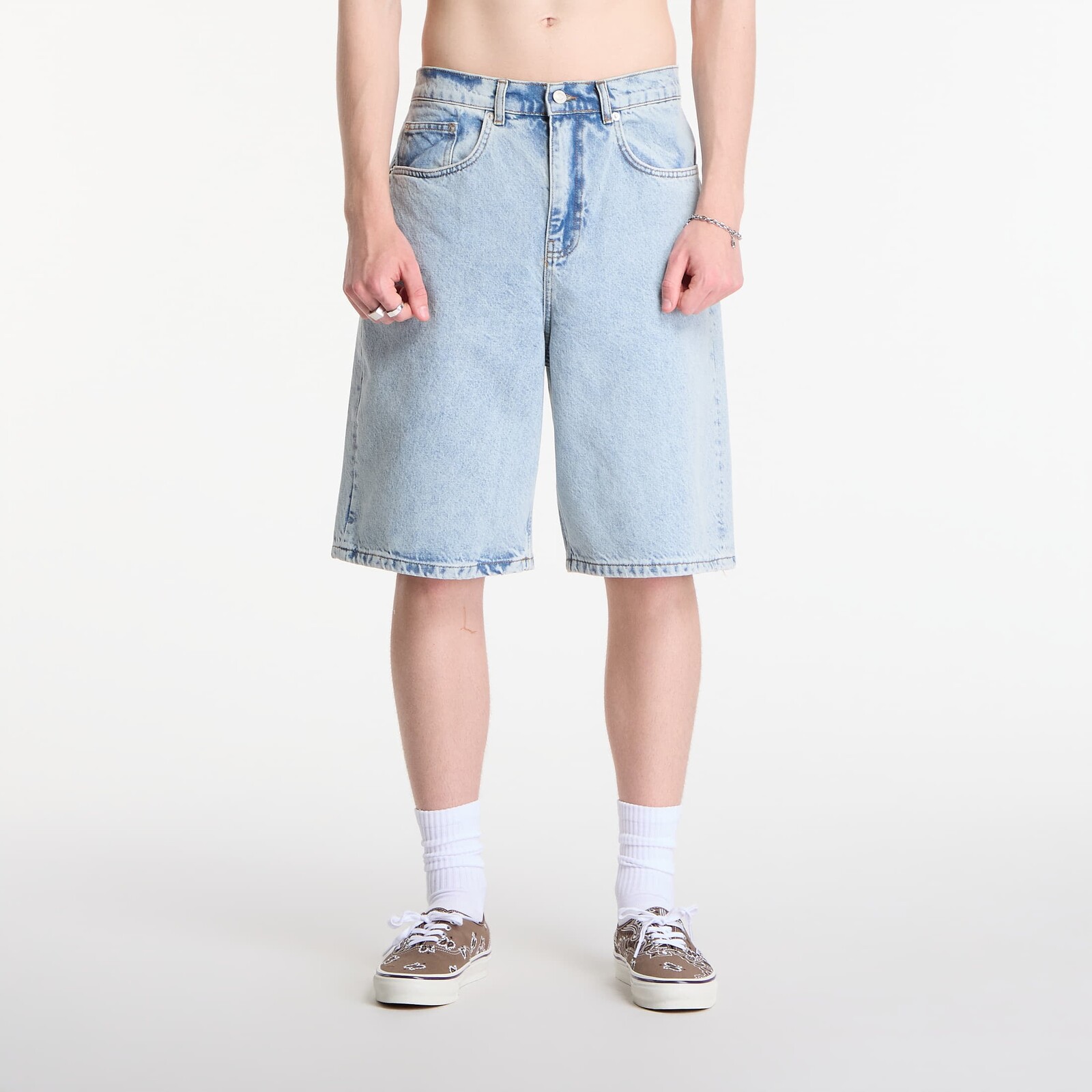 Šortky Patta Light Wash Denim Shorts Light Blue Denim 38
